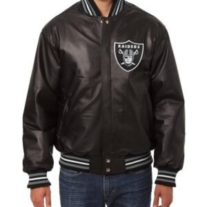 Las Vegas Raiders Jh Design Varsity Leather Jacket