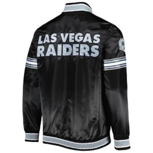 Las Vegas Raiders Midfield Black Satin Jacket