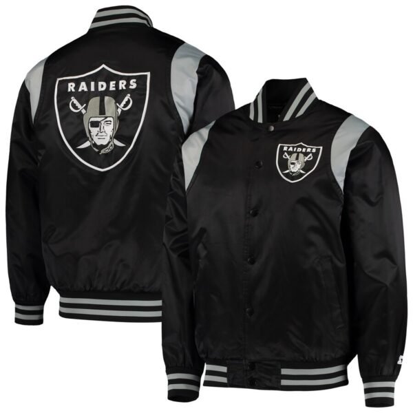 Las Vegas Raiders Prime Time Varsity Satin Jacket