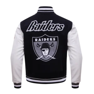 Las Vegas Raiders Retro Classic Rib Wool Varsity Jacket