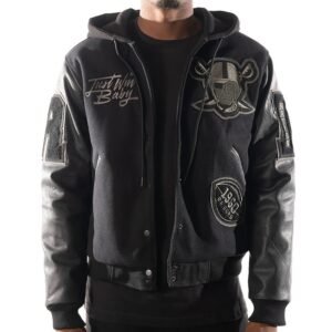 Mens Las Vegas Raiders x The Wild Collective Varsity Jacket