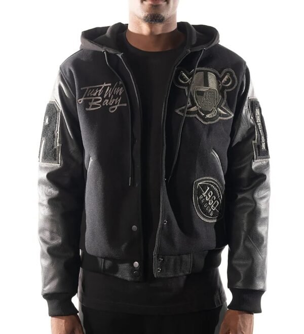Mens Las Vegas Raiders x The Wild Collective Varsity Jacket
