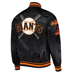 Mash Up SF Giants Black Satin Jacket