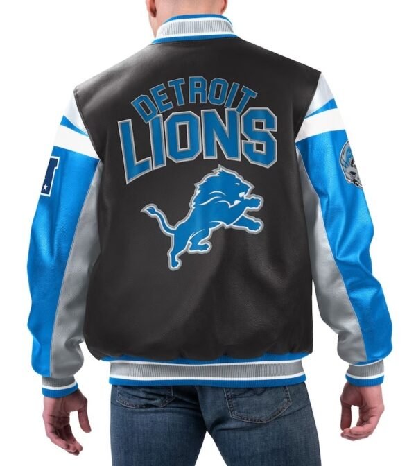 Detroit Lions Full-zip Leather Jacket