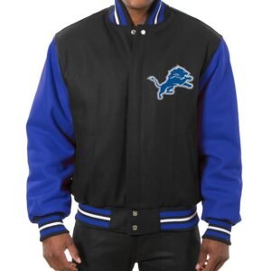 JH Design Detroit Lions Wool Varsity Jacket