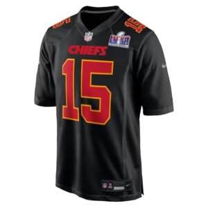 Patrick Mahomes Black Kansas City Chiefs Super Bowl LVIII Game Jersey