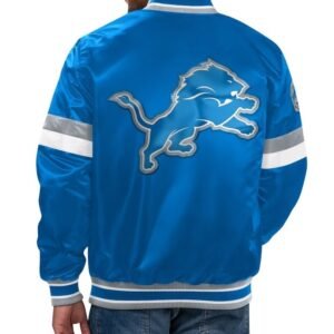 Men’s Starter Blue Detroit Lions Home Game Varsity Jacket