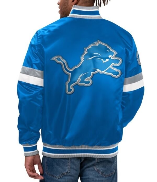 Men’s Starter Blue Detroit Lions Home Game Varsity Jacket