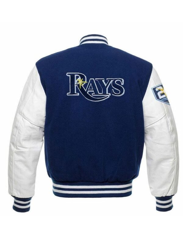 Men’s TB Rays Blue and White Letterman Jacket
