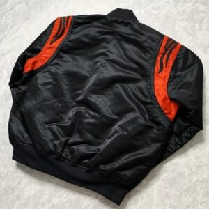 Bengals NFL Black and White Satin Jacket