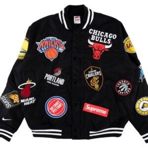 Supreme X Nike NBA Teams Logo Varsity Jacket
