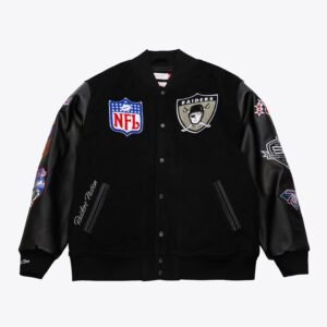 Oakland Raiders Blackout Collection Vintage Jacket
