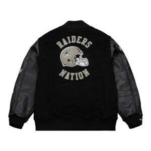 Oakland Raiders Blackout Collection Vintage Jacket