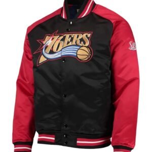 Philadelphia 76ers Hardwood Classics Satin Jacket