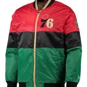 Philadelphia 76ers Satin Full-Zip Jacket