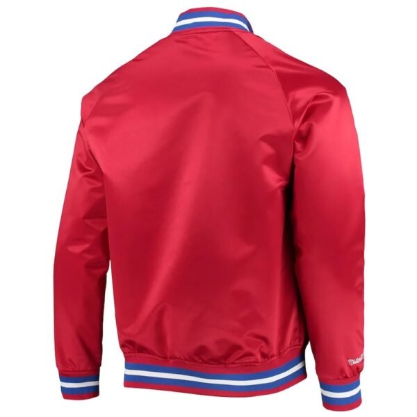 Philadelphia 76ers Sixers Satin Full-Snap Jacket