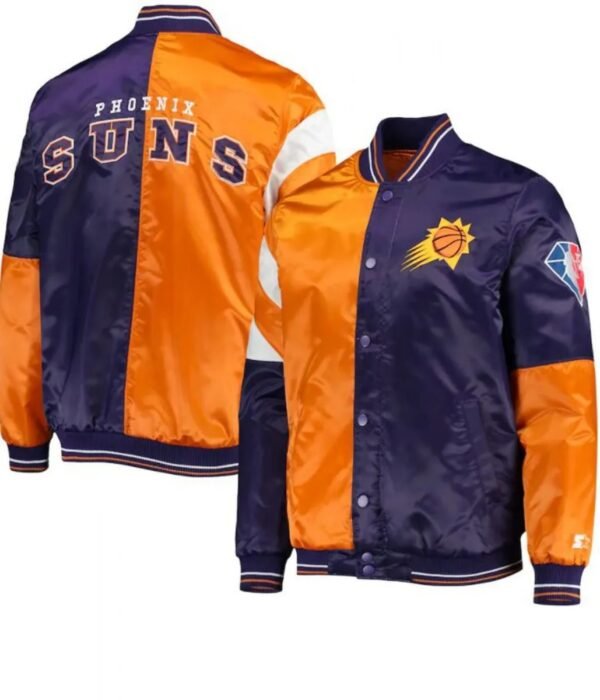 Phoenix Suns Orange and Purple Varsity Starter Jacket