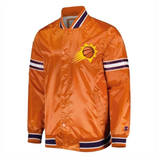 Phoenix Suns Pick & Roll Full-Snap Satin Varsity Jacket