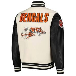 Discover the Retro Classic Cincinnati Bengals Varsity Jacket, a perfect blend of style and nostalgia. Show your team spirit with this iconic piece of apparel!
