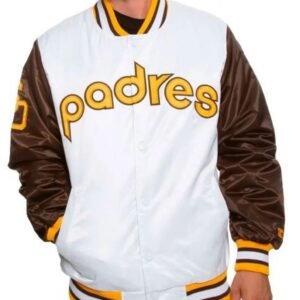 San Diego Padres Bomber Brown and White Jacket