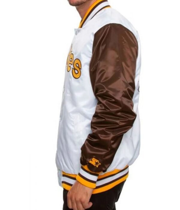 San Diego Padres Bomber Brown and White Jacket