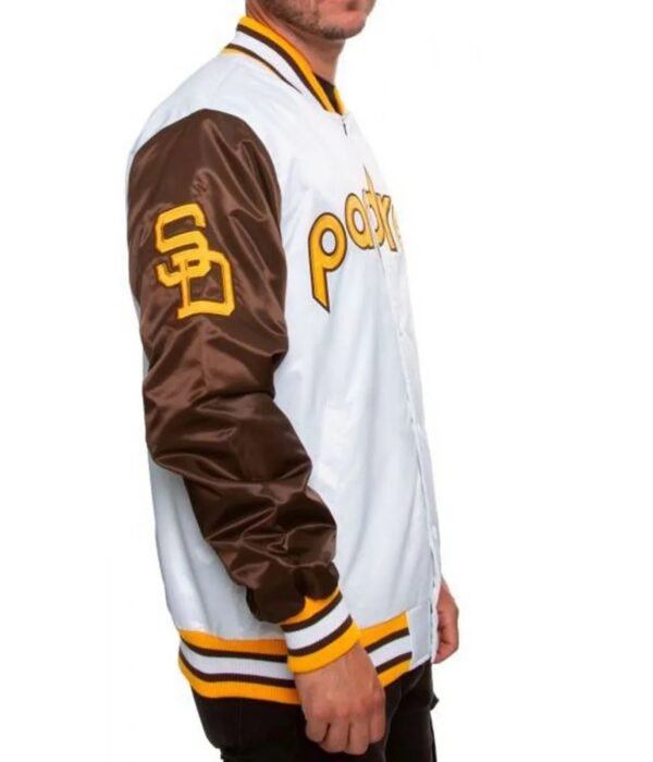San Diego Padres Bomber Brown and White Jacket