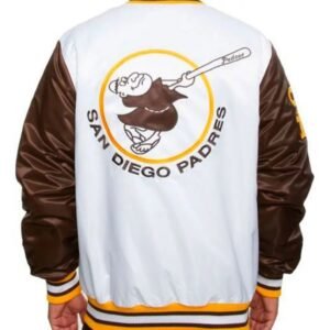 San Diego Padres Bomber Brown and White Jacket