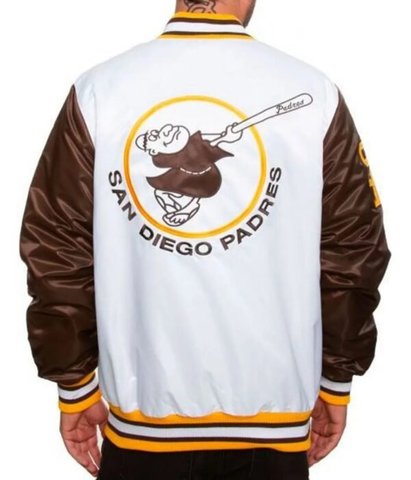 San Diego Padres Bomber Brown and White Jacket