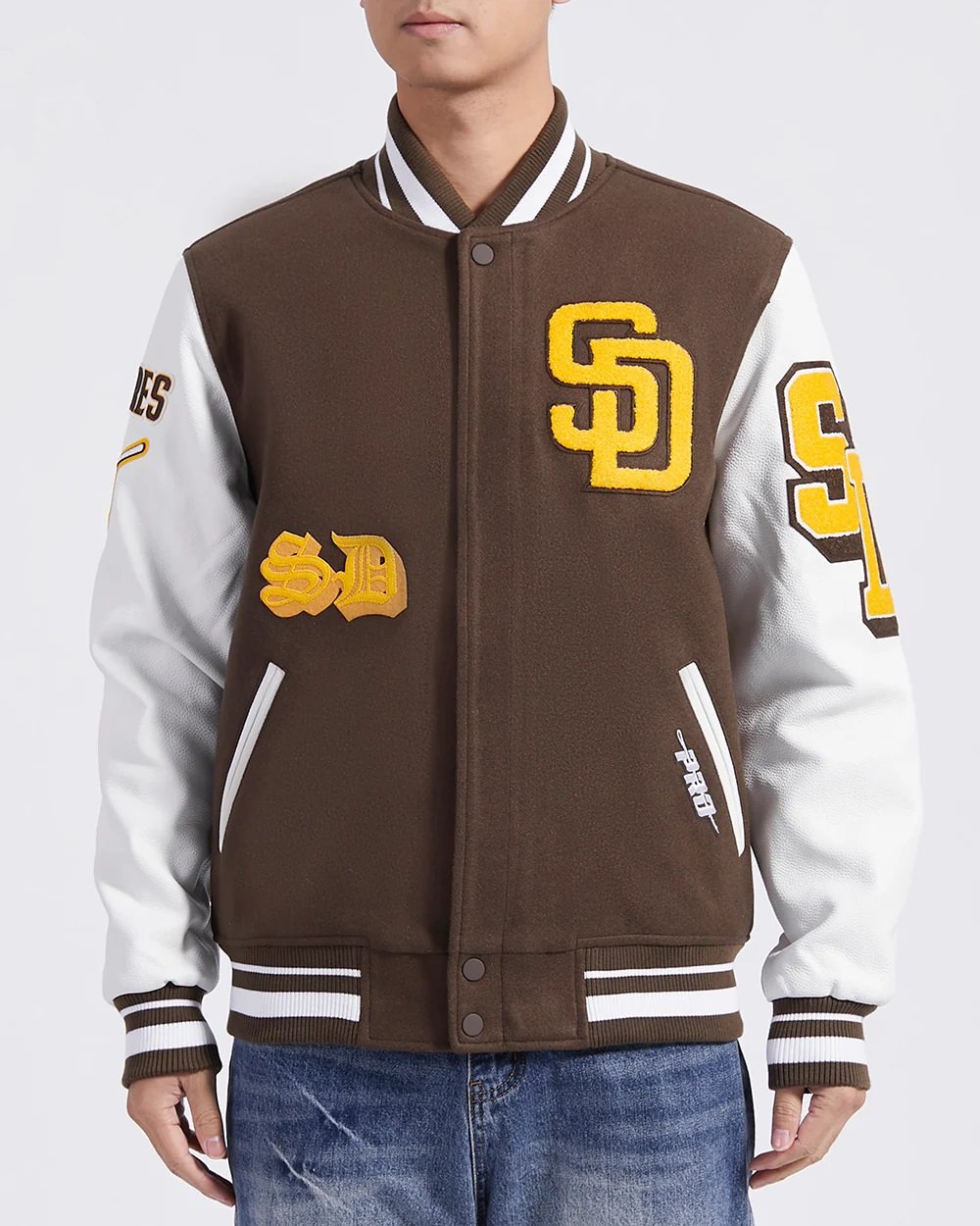 San Diego Padres Old English Varsity Jacket