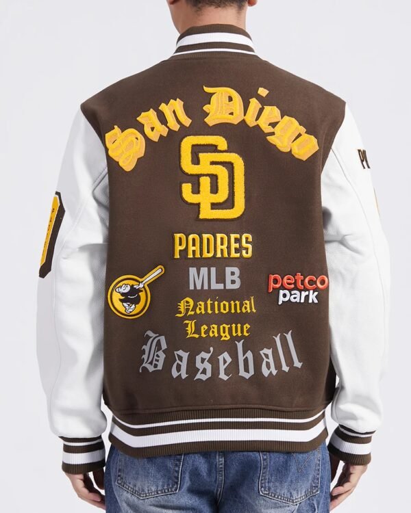 San Diego Padres Old English Varsity Jacket