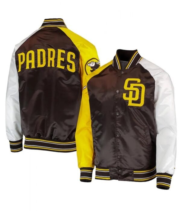 San Diego Padres Raglan Reliever Varsity Jacket