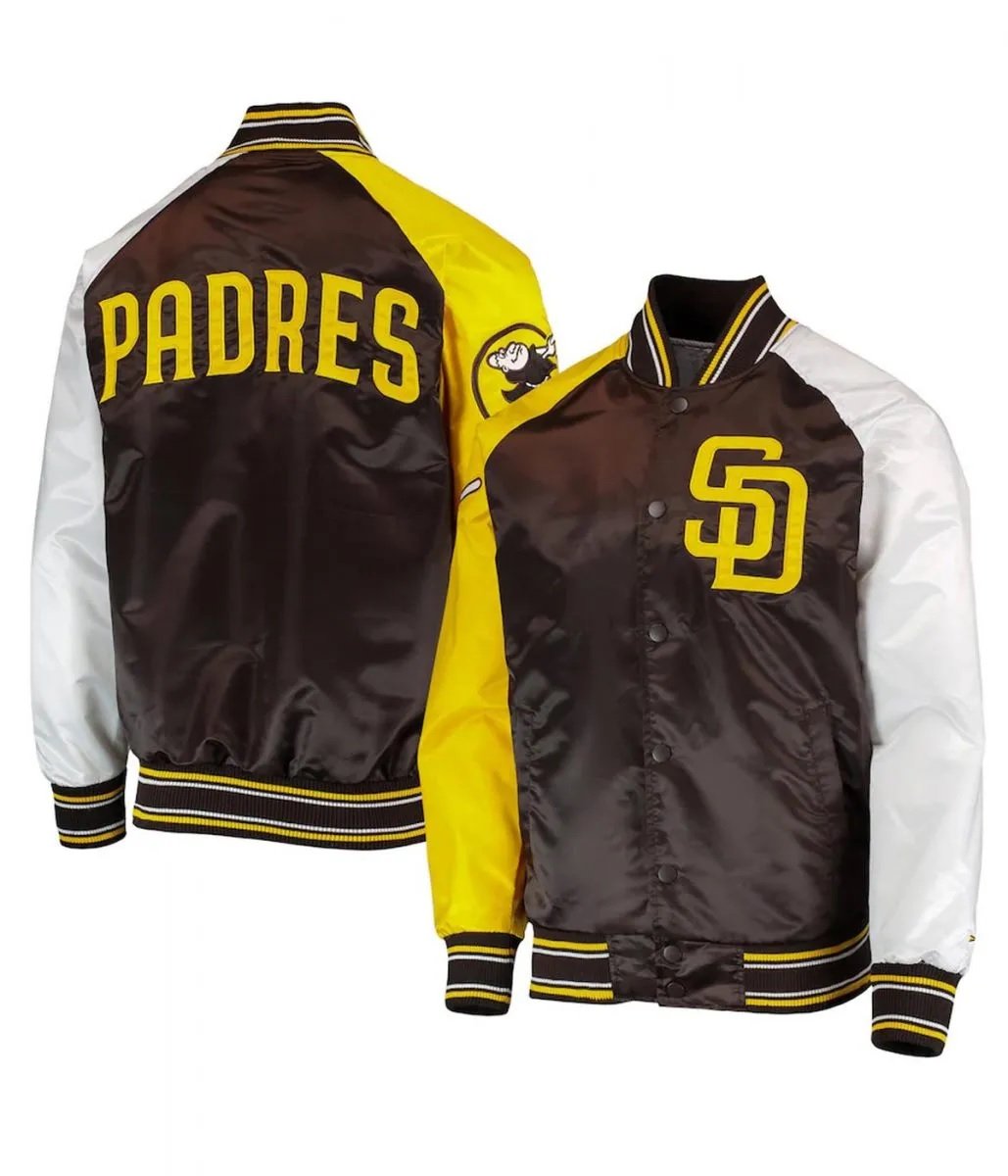 San Diego Padres Raglan Reliever Varsity Jacket