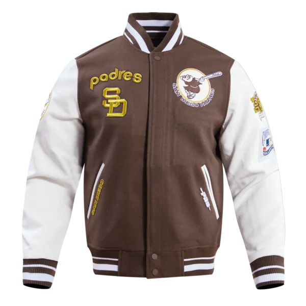 San Diego Padres Retro Classic Rib Wool Varsity Jacket