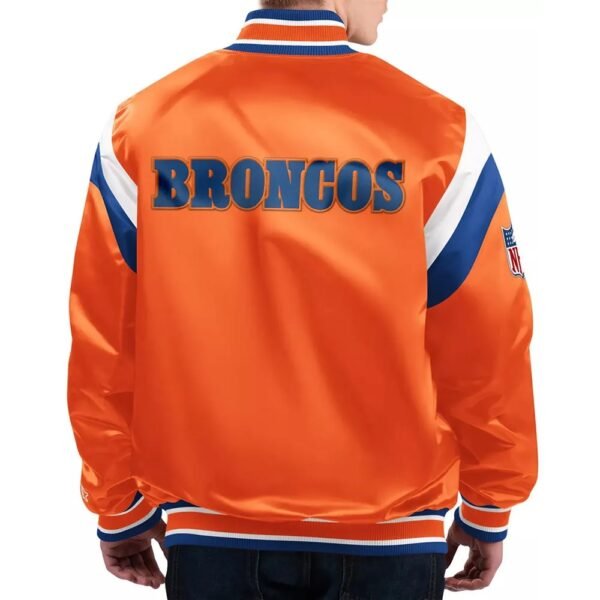 Shutout Throwback Denver Broncos Orange Satin Jacket