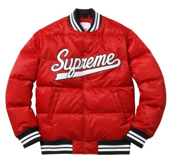Supreme Black Puffy Varsity Jacket
