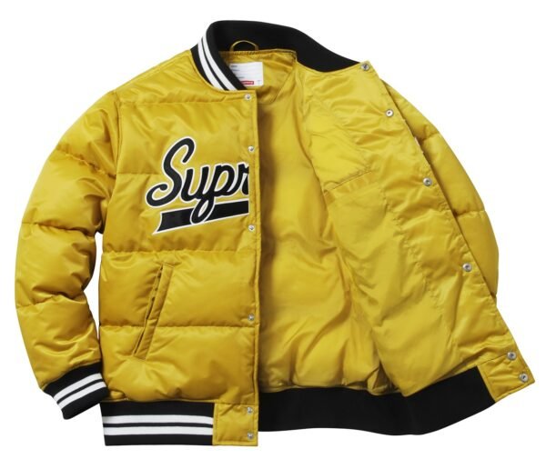 Supreme Black Puffy Varsity Jacket
