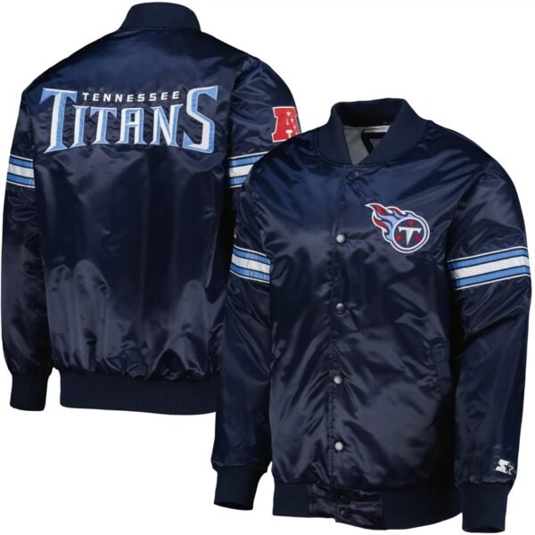Tennessee Titans Team Players Satin Varsity Navy Jacket