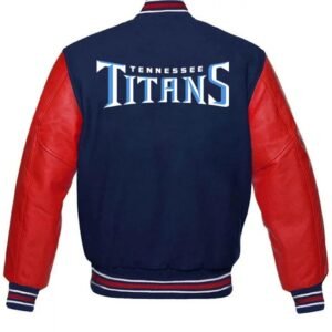Tennessee Titans Varsity Red and Blue Jacket