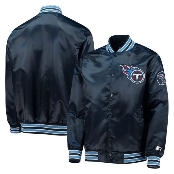 The Diamond Tennessee Titans Satin Navy Jacket