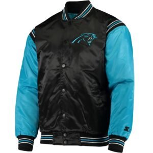 Carolina Panthers Satin Varsity Full-Snap Jacket