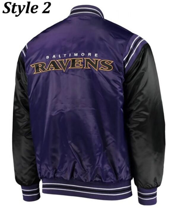 Varsity Baltimore Ravens Full-Snap Satin Jacket