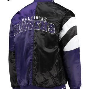 Varsity Baltimore Ravens Full-Snap Satin Jacket