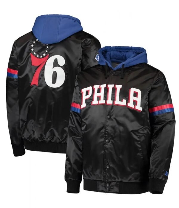 Varsity Philadelphia 76ers Full-Snap Hoodie Jacket