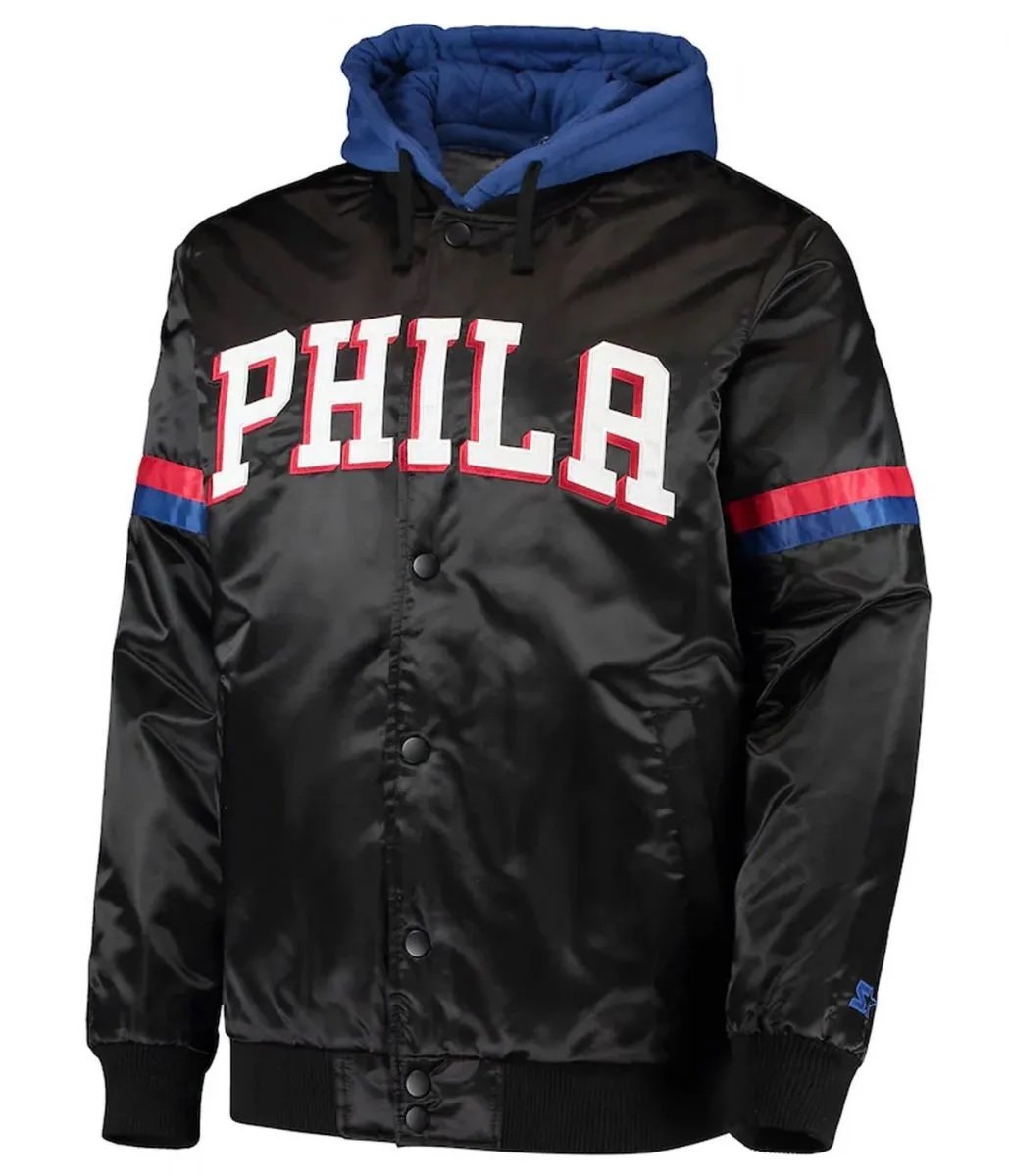 Varsity Philadelphia 76ers Full-Snap Hoodie Jacket