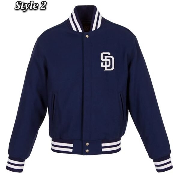San Diego Padres Navy Blue Wool Jacket