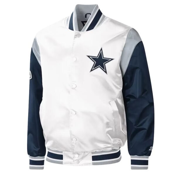 Warm-Up Pitch Dallas Cowboys Varsity Satin Jacket