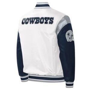 Warm-Up Pitch Dallas Cowboys Varsity Satin Jacket