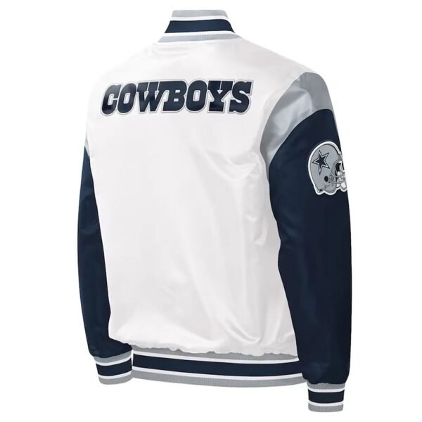 Warm-Up Pitch Dallas Cowboys Varsity Satin Jacket