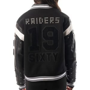 Womens Las Vegas Raiders x The Wild Collective Varsity Jacket
