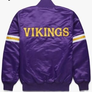 Bomber Minnesota Vikings Purple Satin Jacket